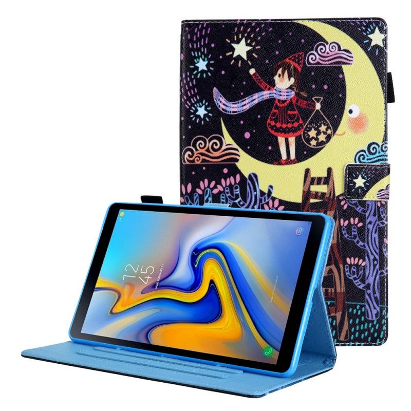 Folio Deksel Til Samsung Galaxy Tab A8 Jente På Månen