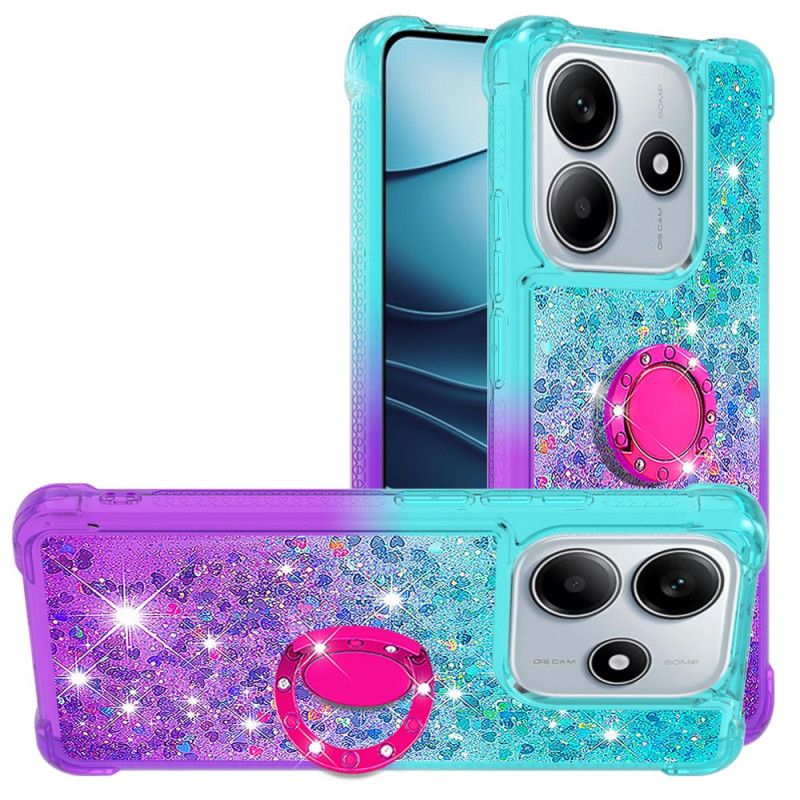Deksel Xiaomi Redmi Note 14 5g Mobildeksel Gradient Glitter Med Holder