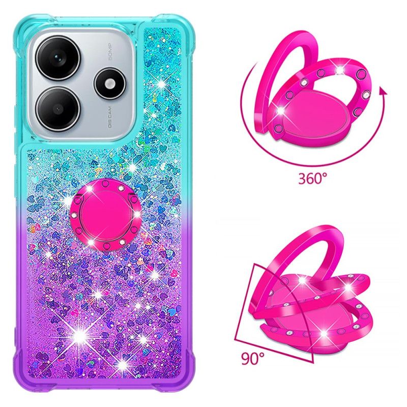 Deksel Xiaomi Redmi Note 14 5g Mobildeksel Gradient Glitter Med Holder
