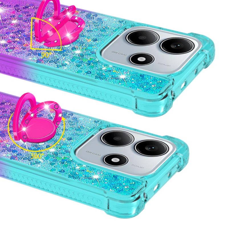 Deksel Xiaomi Redmi Note 14 5g Mobildeksel Gradient Glitter Med Holder