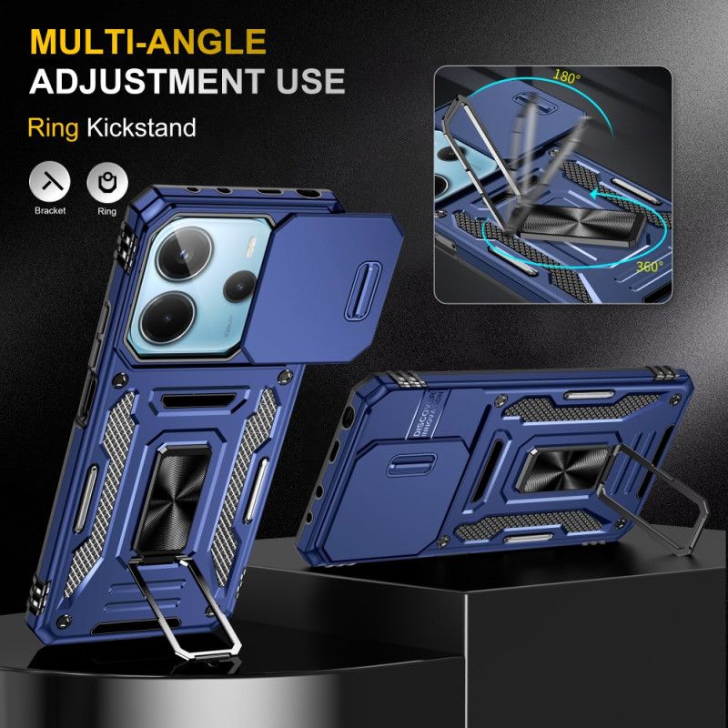 Deksel Xiaomi Redmi Note 14 5g Mobildeksel Ultraslitesterk Med Stativ Og Linsebeskytter