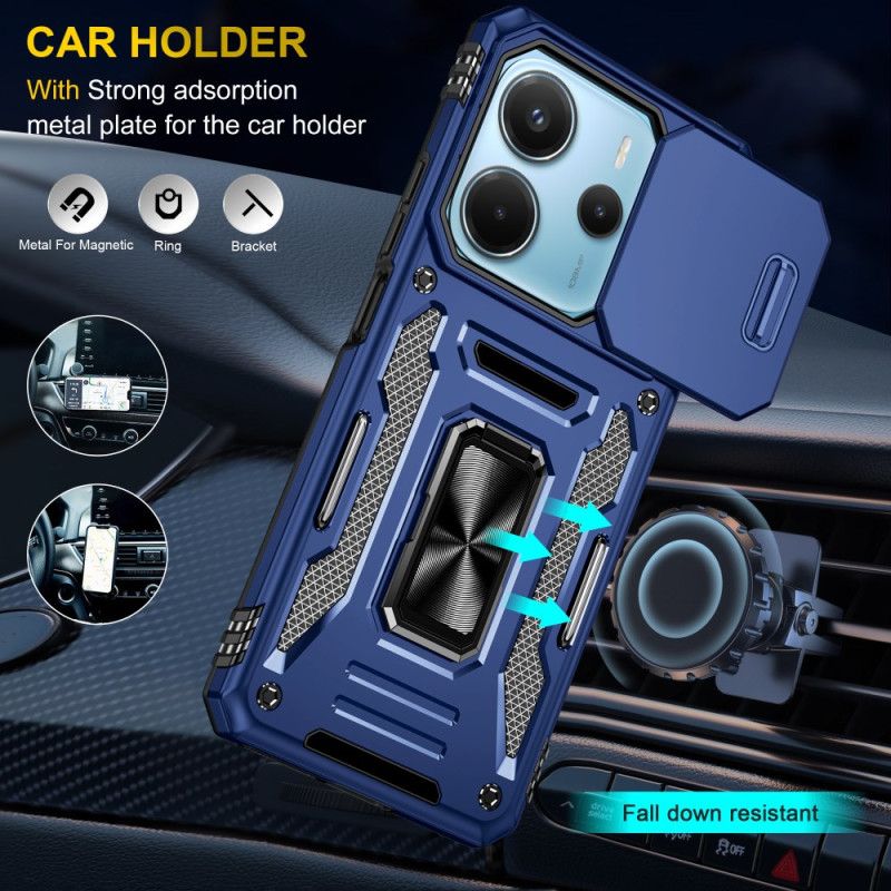 Deksel Xiaomi Redmi Note 14 5g Mobildeksel Ultraslitesterk Med Stativ Og Linsebeskytter