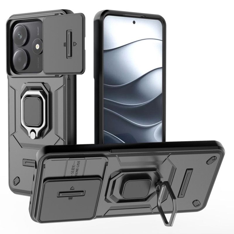 Deksel Xiaomi Redmi Note 14 5g Multifunksjonell Med Holder Og Linsebeskytter