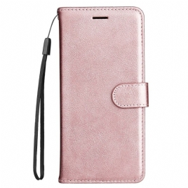 Folio Deksel Xiaomi Redmi Note 14 5g Fuskeskinn Med Stropp