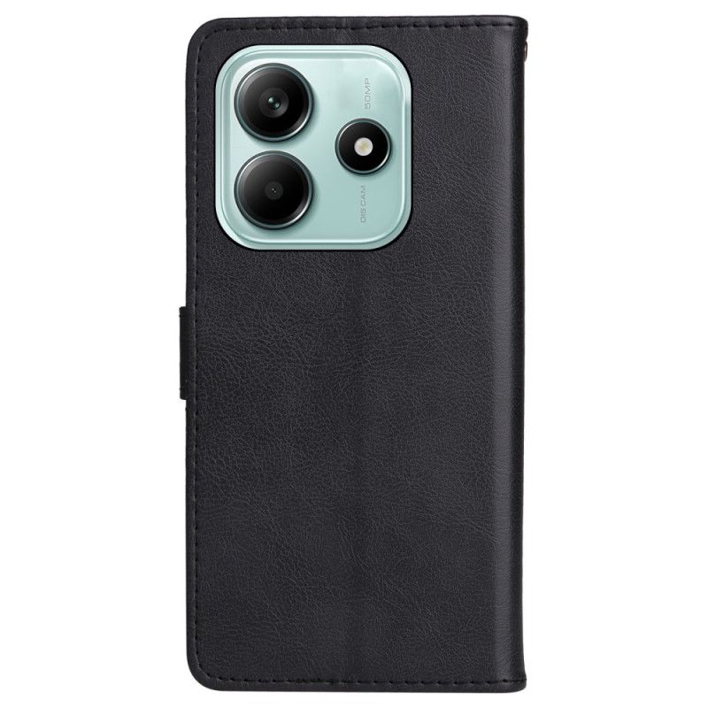 Folio Deksel Xiaomi Redmi Note 14 5g Fuskeskinn Med Stropp