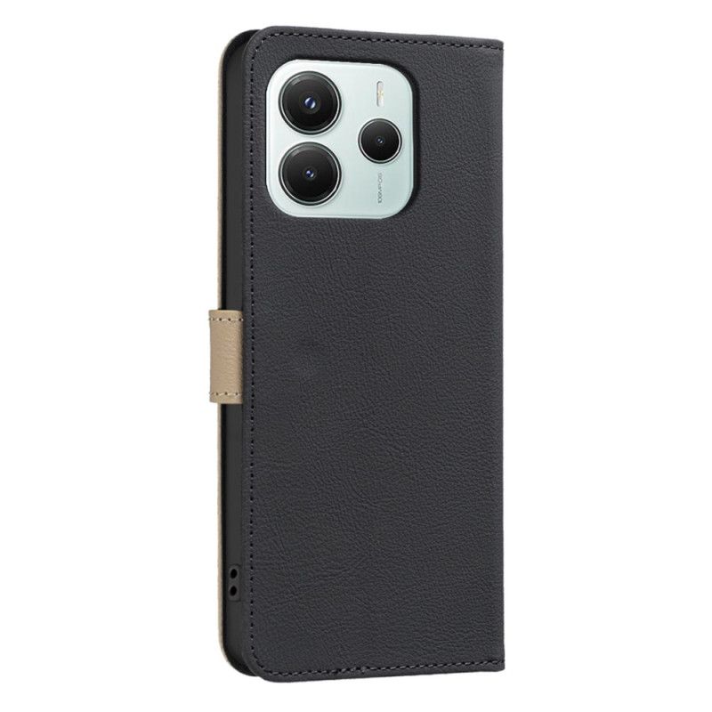 Lærdeksel Folio Deksel Xiaomi Redmi Note 14 5g Mobildeksel Blomster Binfen-farge