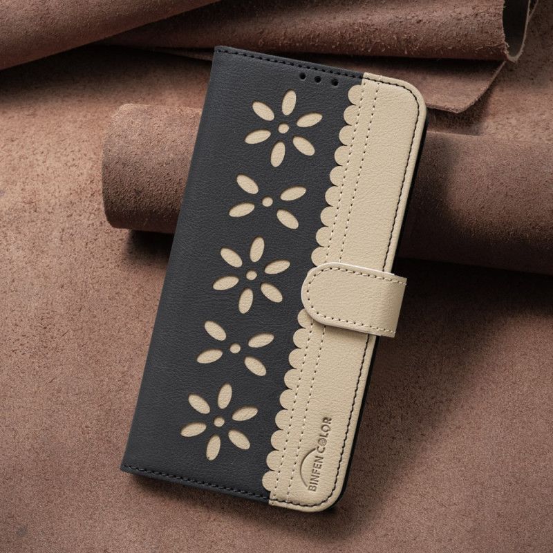 Lærdeksel Folio Deksel Xiaomi Redmi Note 14 5g Mobildeksel Blomster Binfen-farge