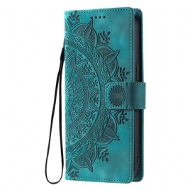 Lærdeksel Folio Deksel Xiaomi Redmi Note 14 5g Mobildeksel Mandala Semsket Skinn-effekt