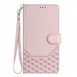 Lærdeksel Folio Deksel Xiaomi Redmi Note 14 5g Rfid-funksjon Bikakemønster