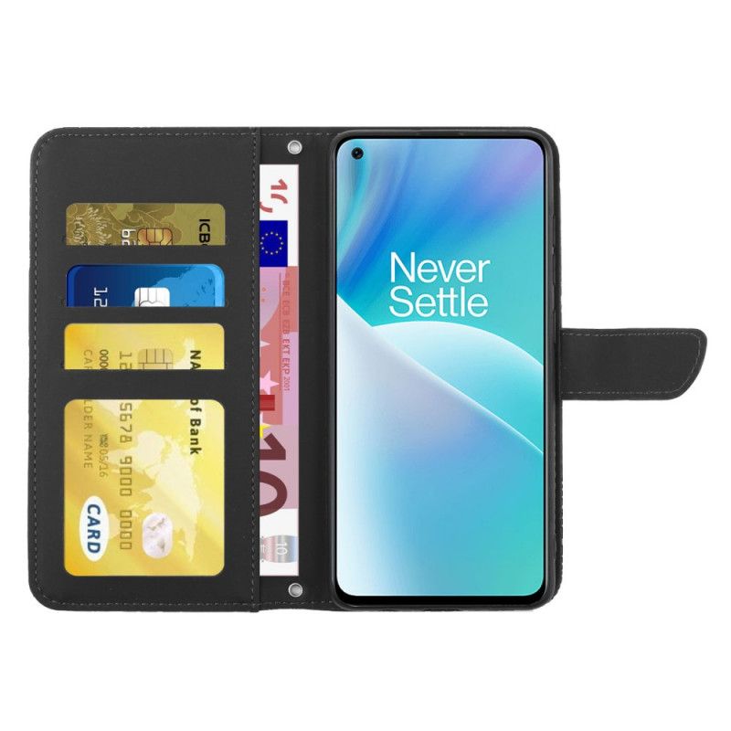 Lærdeksel Til OnePlus Nord 2T 5G Sommerfugler Med Skulderstropp