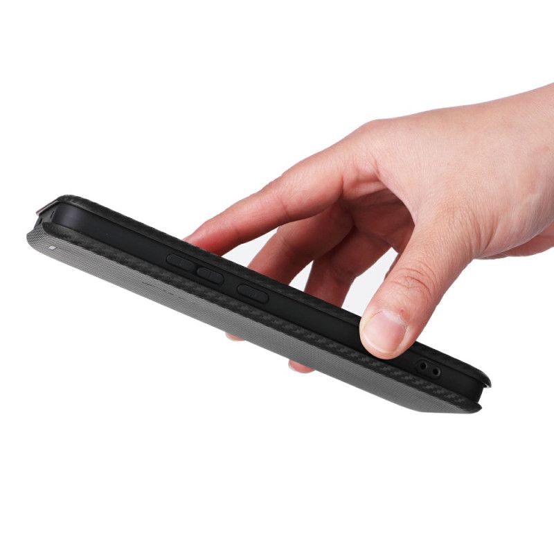 Folio Deksel Lær Oppo Reno 13f 4g / 5g / 13 Fs 5g Karbonfiber