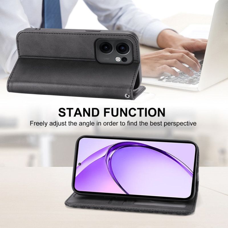 Folio Deksel Lær Oppo Reno 13f 4g / 5g / 13 Fs 5g Mobildeksel Diamanter Og Stropp