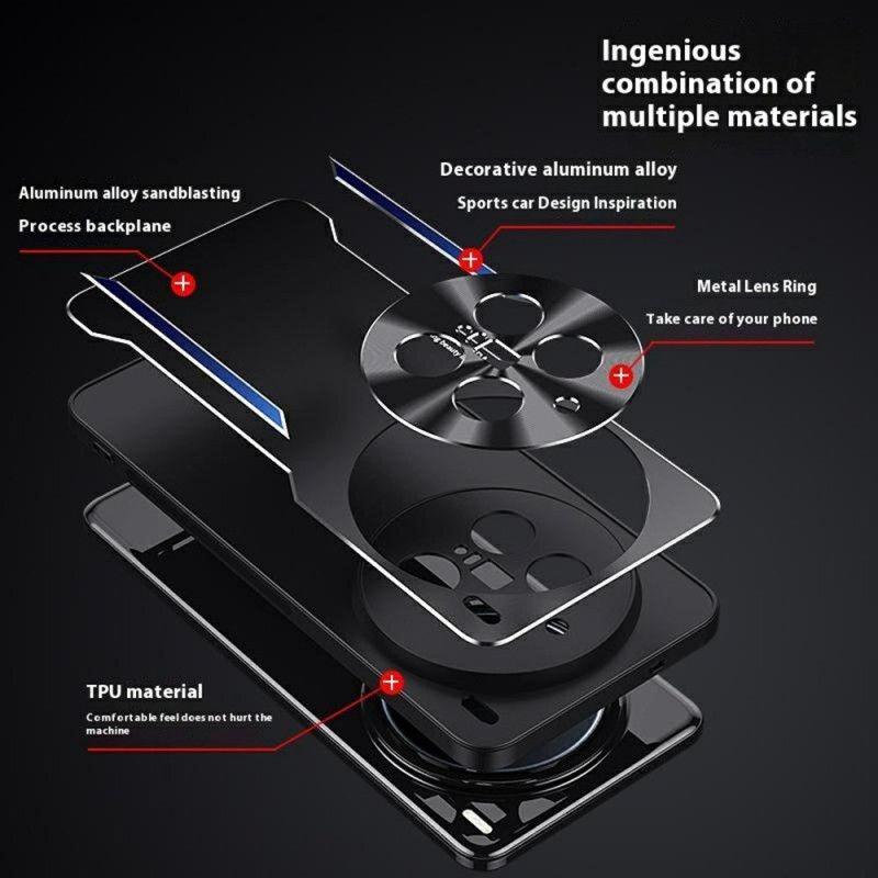 Deksel Vivo X200 Pro Mobildeksel Metalleffekt