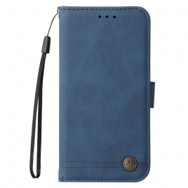 Folio Deksel Til Vivo X200 Pro Dekorativt Semsket Skinn Med Nagler