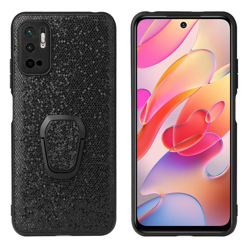 Deksel Til Xiaomi Redmi Note 10 5G / Poco M3 Pro 5G Glitter Ring-støtte