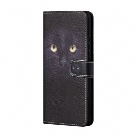 Folio Deksel Til Xiaomi Redmi Note 10 5G / Poco M3 Pro 5G Med Kjede Thong Cat Eyes