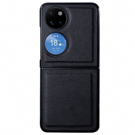 Deksel Til Huawei P50 Pocket Ekte Designerskinn