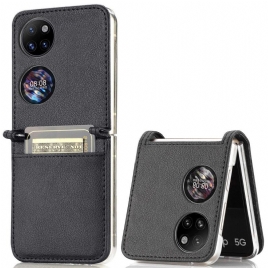 Deksel Til Huawei P50 Pocket Leather Texture Card Holder