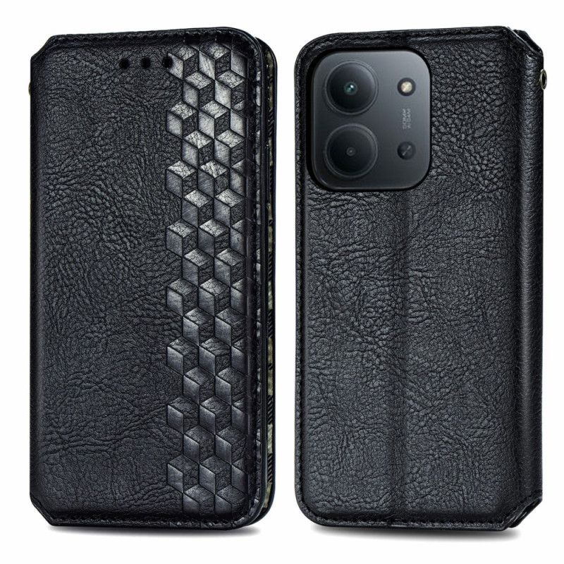 Folio Deksel Poco C85 Semsket Skinneffekt