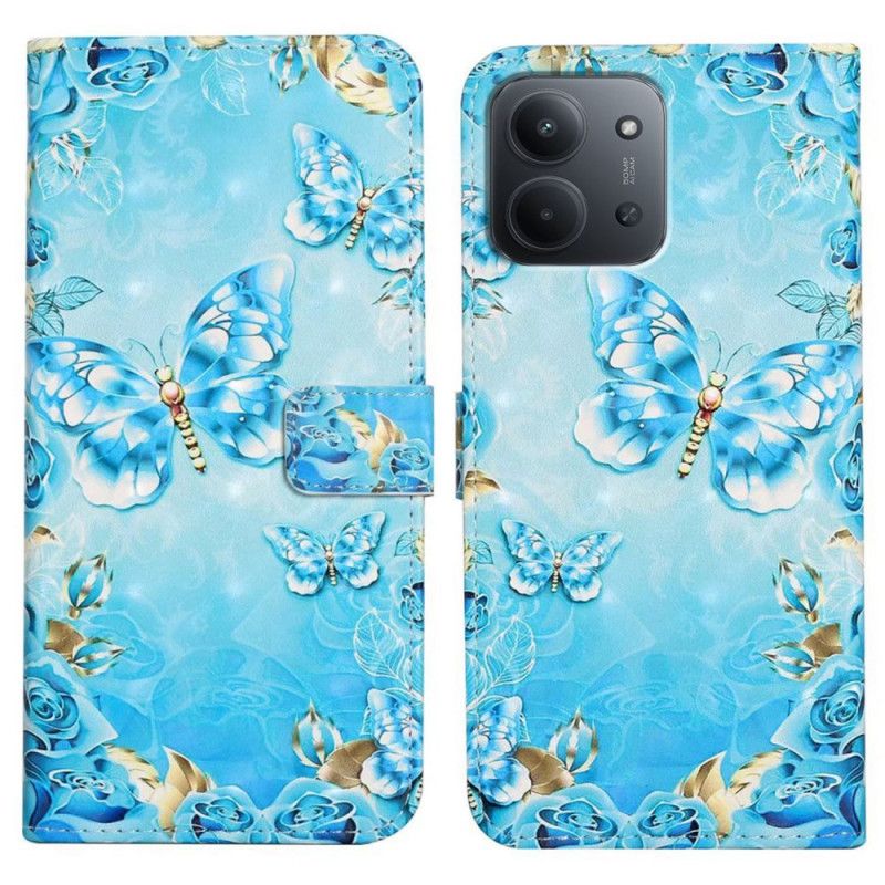 Folio Deksel Til Poco C85 Diamantsommerfugler