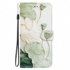 Folio Deksel Til Poco C85 Grønne Blomster