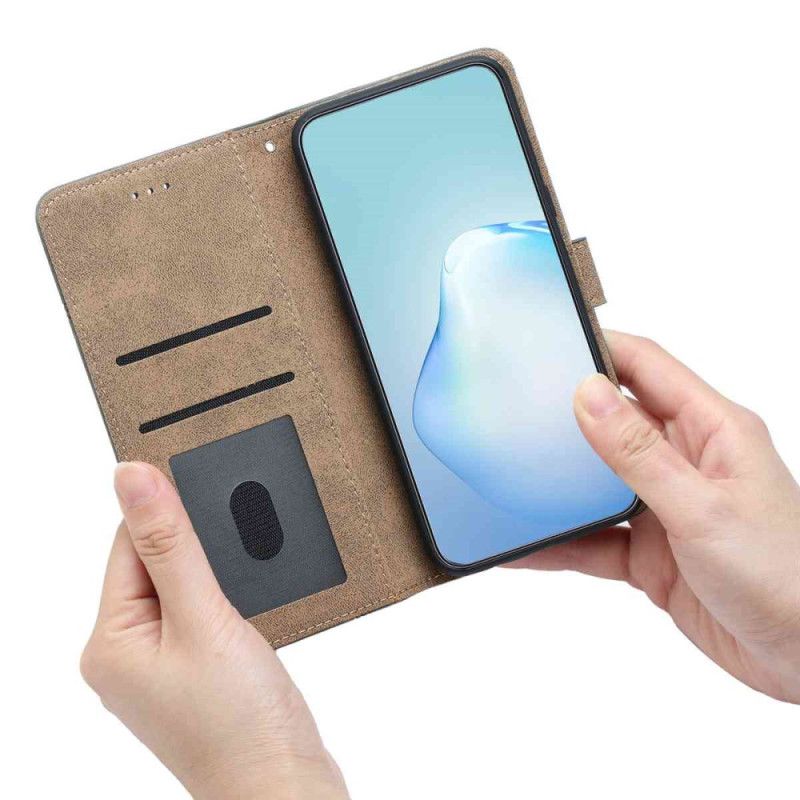 Lærdeksel Folio Deksel Poco C85 Mobildeksel Forretningsstil