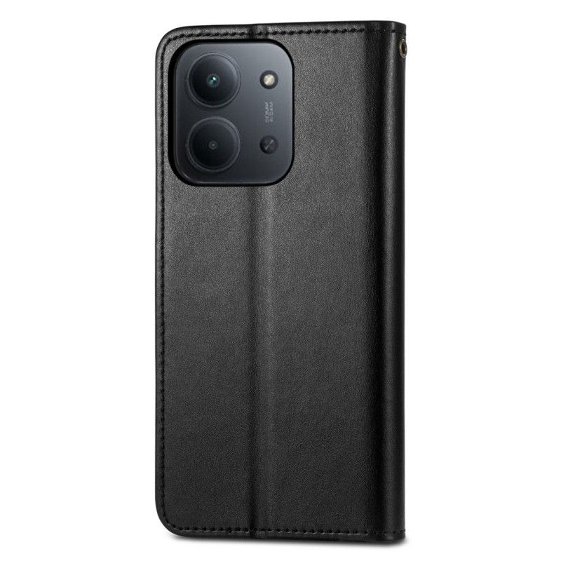 Lærdeksel Folio Deksel Poco C85 Mobildeksel Vintage Lås