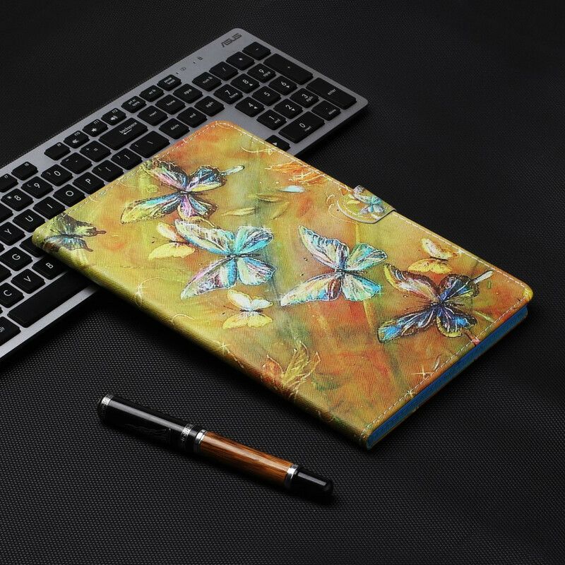 Folio Deksel Til Samsung Galaxy Tab S6 Lite Malte Sommerfugler