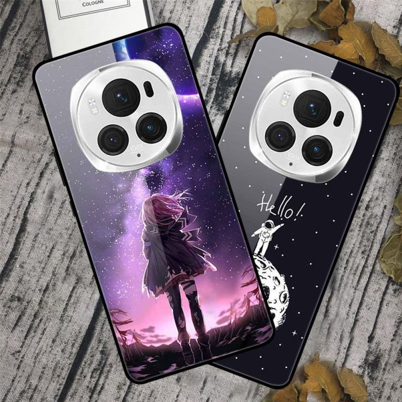 Deksel Honor Magic 6 Pro Rødt Laserherdet Glass
