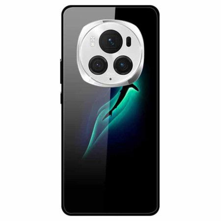 Deksel Til Honor Magic 6 Pro Blå Fisk Herdet Glass