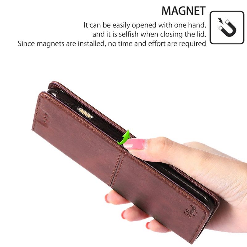 Folio Deksel Honor Magic 6 Pro Vintage Tekstur Beskyttelse Deksel