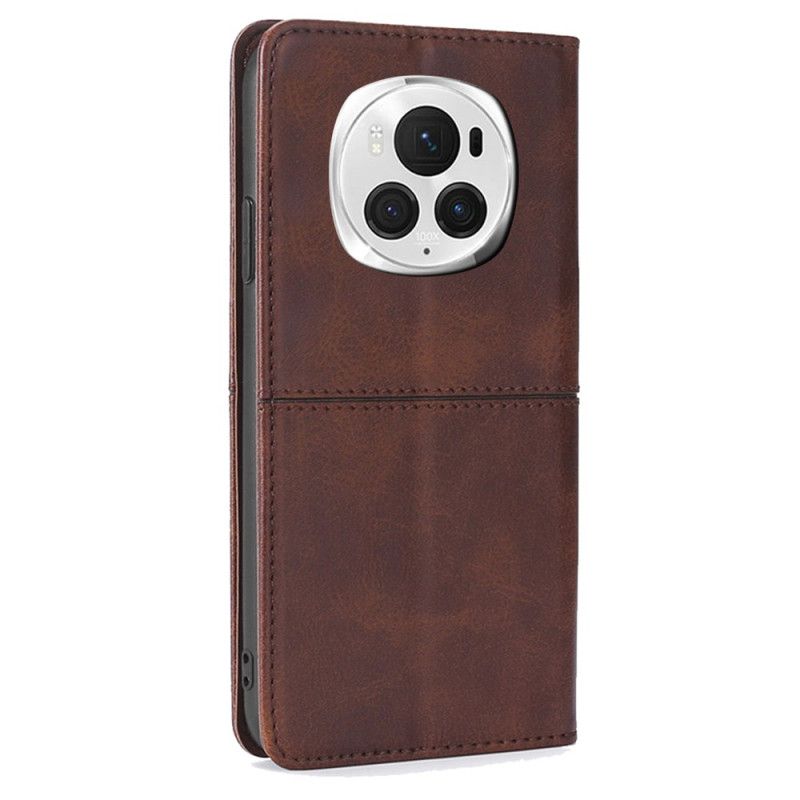 Folio Deksel Honor Magic 6 Pro Vintage Tekstur Beskyttelse Deksel