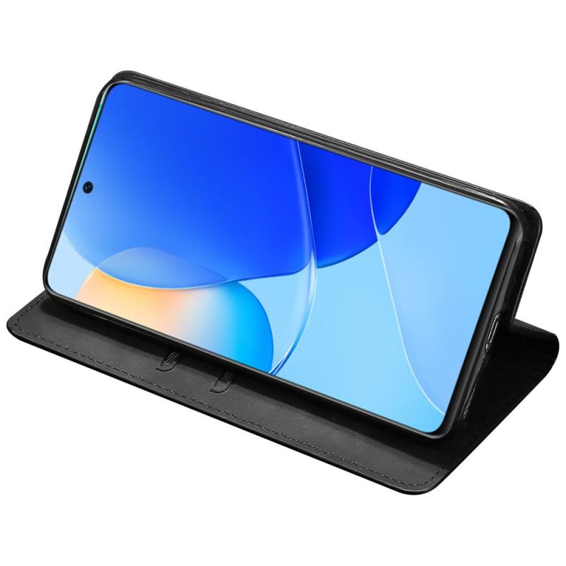 Folio Deksel Lær Honor Magic 6 Pro Mobildeksel Semsket Skinneffekt