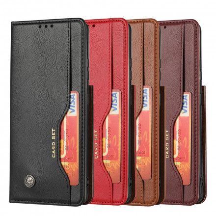 Beskyttelse Deksel Til Samsung Galaxy S21 Ultra 5G Folio Deksel Kortholder I Kunstskinn