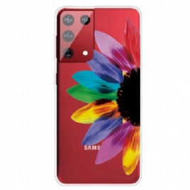 Deksel Til Samsung Galaxy S21 Ultra 5G Fargerik Blomst