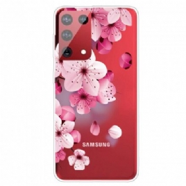 Deksel Til Samsung Galaxy S21 Ultra 5G Små Rosa Blomster