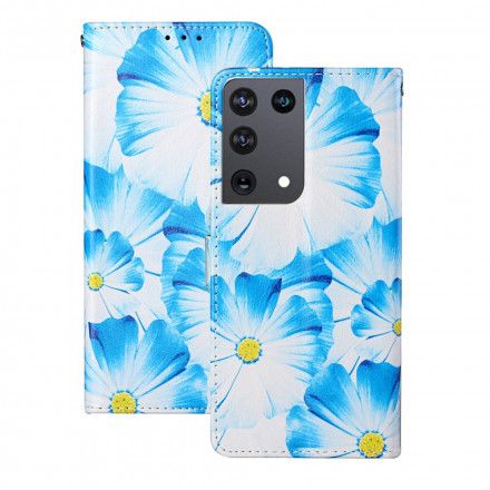 Folio Deksel Til Samsung Galaxy S21 Ultra 5G Blomstergalskap