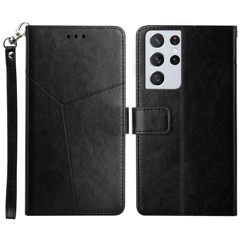 Lærdeksel Til Samsung Galaxy S21 Ultra 5G Geo Y Design Leather Style
