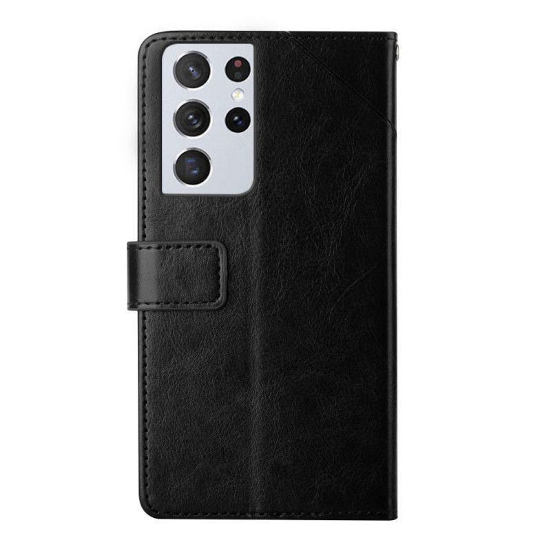 Lærdeksel Til Samsung Galaxy S21 Ultra 5G Geo Y Design Leather Style