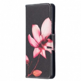 Lærdeksel Til Samsung Galaxy S21 Ultra 5G Rosa Blomst