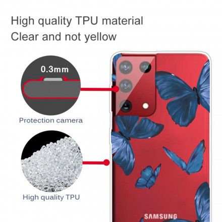 Mobildeksel Til Samsung Galaxy S21 Ultra 5G Ville Sommerfugler