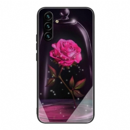 Deksel Til Samsung Galaxy A13 5G Magisk Rosa Herdet Glass