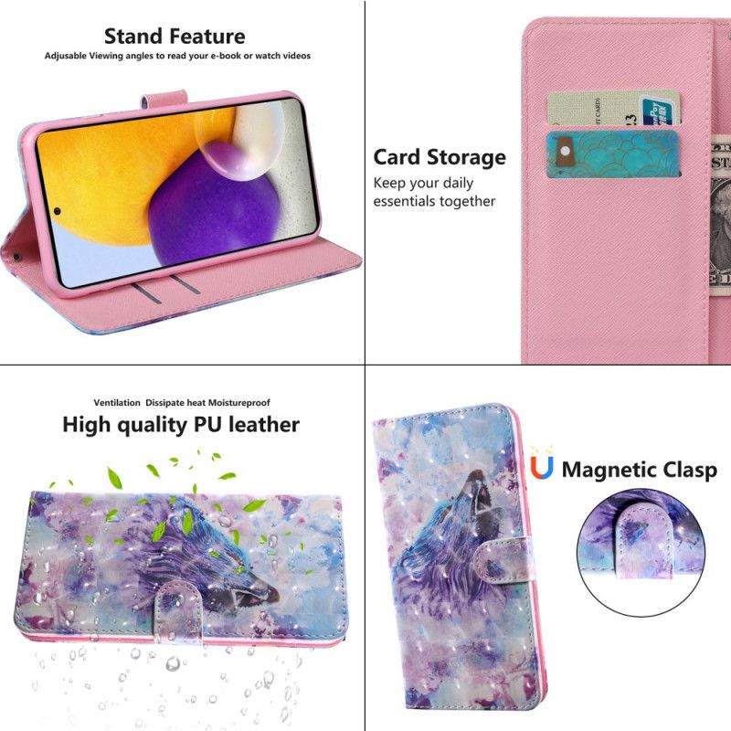 Folio Deksel Til Samsung Galaxy A13 5G Akvarellulv