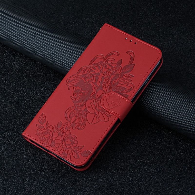 Folio Deksel Til Samsung Galaxy A13 5G Med Kjede Barokk Strappy Tiger