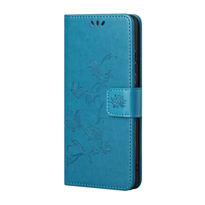 Folio Deksel Til Samsung Galaxy A13 5G Med Kjede Thong Blomster