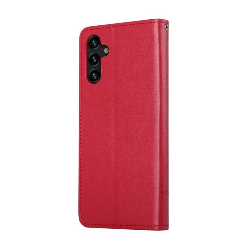 Folio Deksel Til Samsung Galaxy A13 5G Med Kjede Thong Blomster