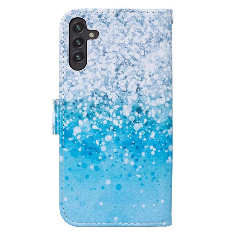 Lærdeksel Til Samsung Galaxy A13 5G Blå Glittergradient
