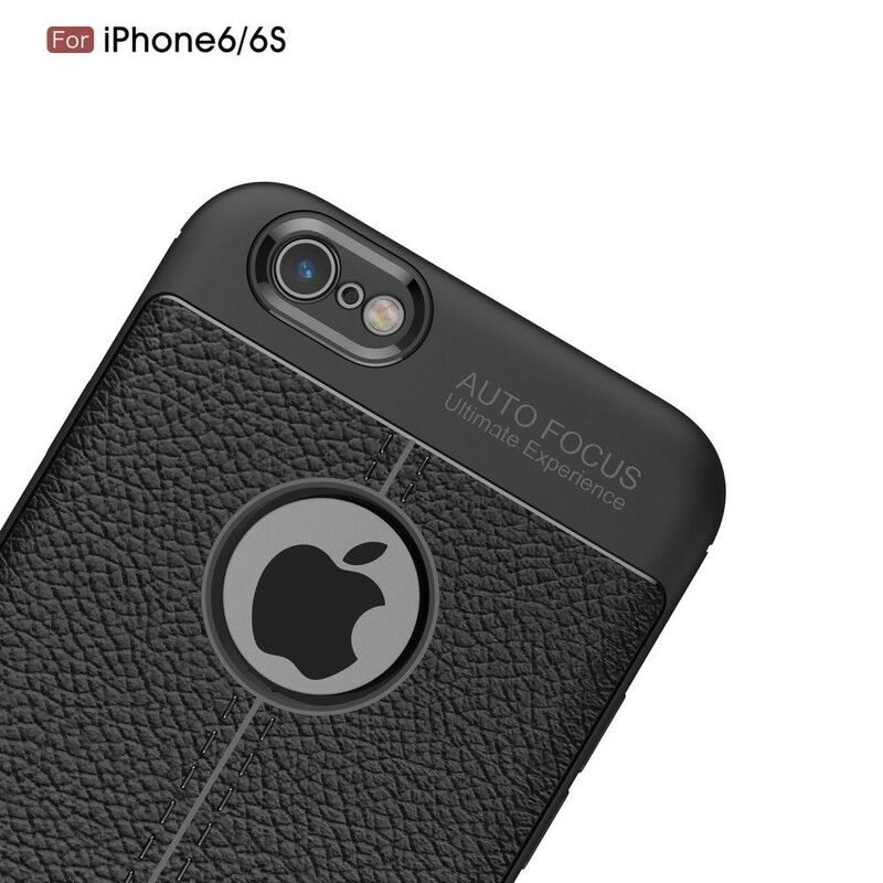 Deksel Til iPhone 6 / 6S Dobbellinje Litchi-skinneffekt