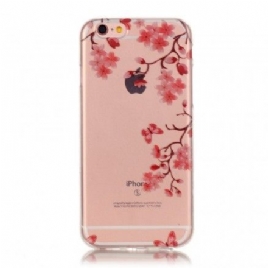 Deksel Til iPhone 6 / 6S Transparent Blomstrende Tre