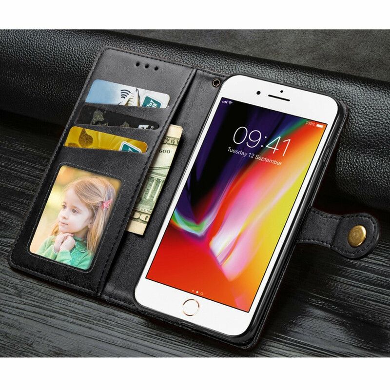 Folio Deksel Til iPhone 6 / 6S Faux Skinn Og Vintage Lås